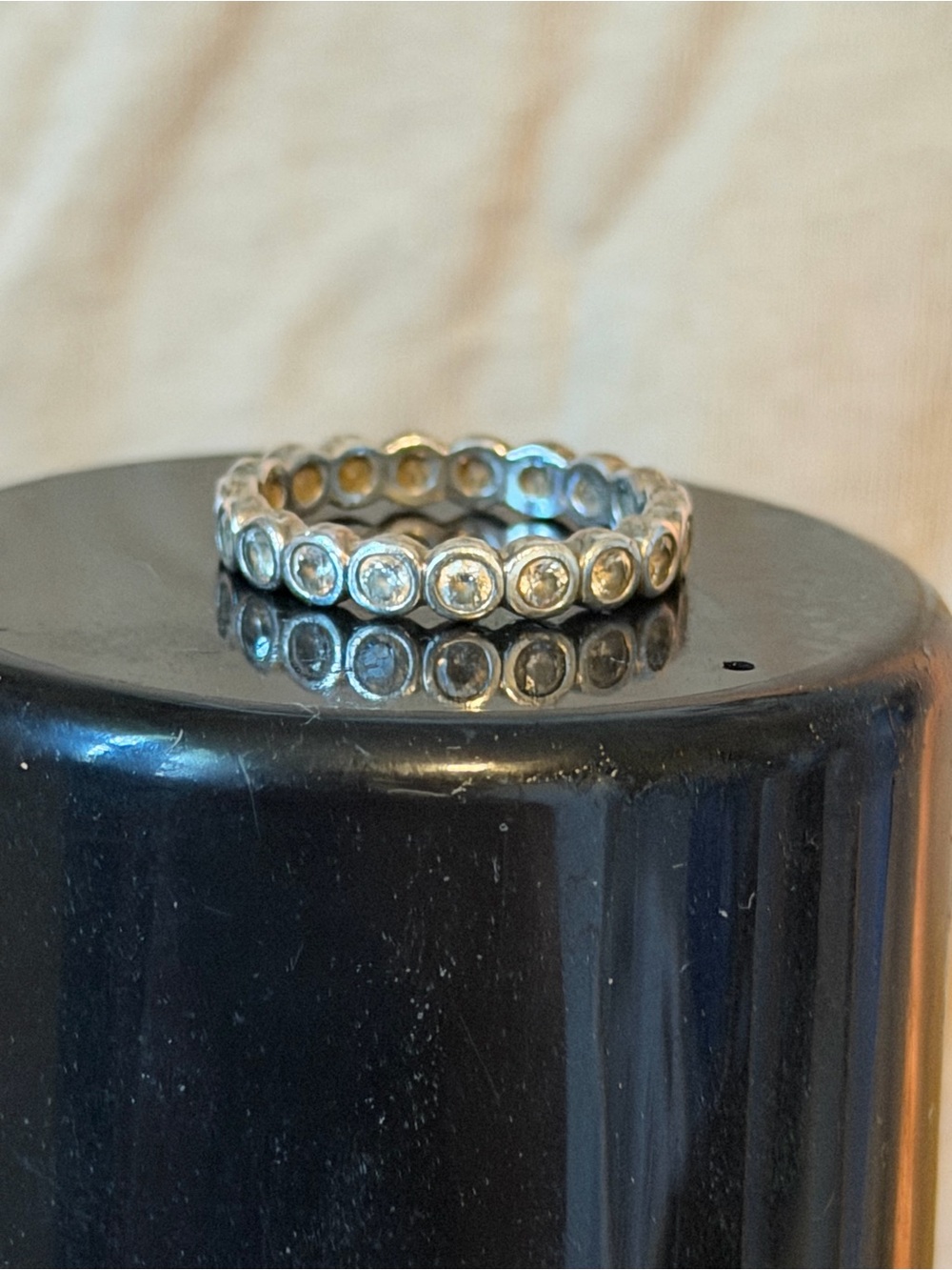 Pandora Silver Crystal Bezel Eternity Ring